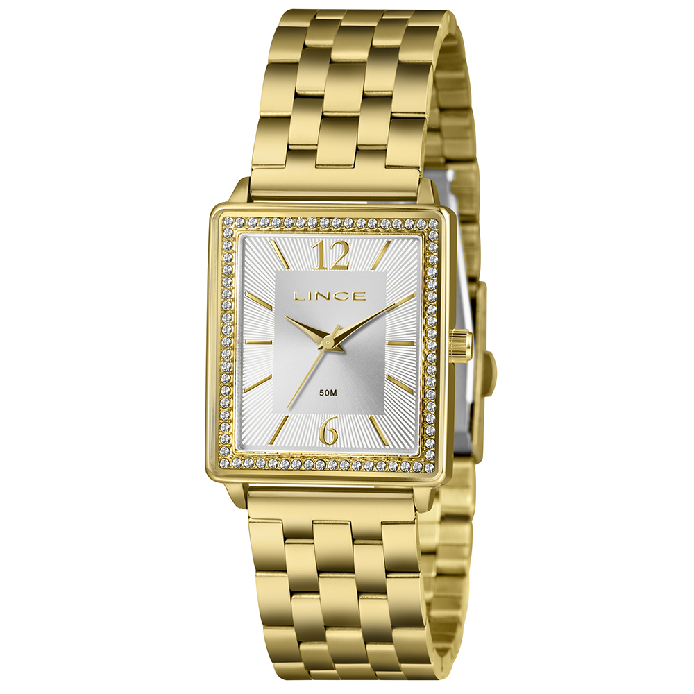 RELOGIO LINCE ANALOGICO DOURADO